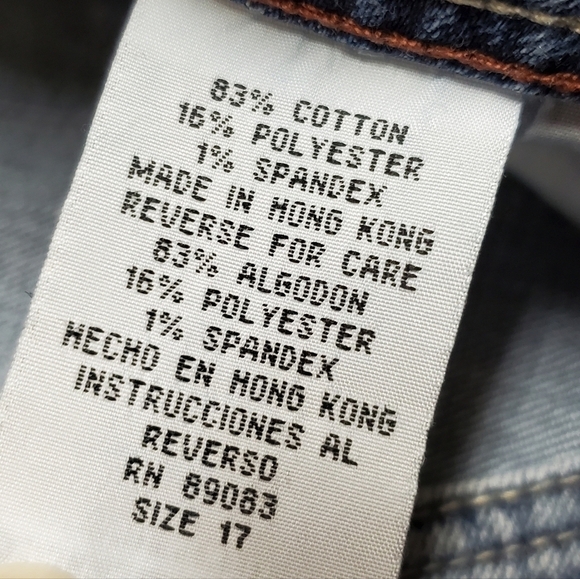 Vintage 90s LEI boho sequin floral embroidered low rise stretchy flared jeans 17 - Picture 14 of 14